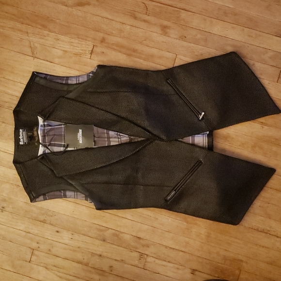 Barbour Jackets & Blazers - BARBOUR International Black Woven Vest (Sz 4) NEW